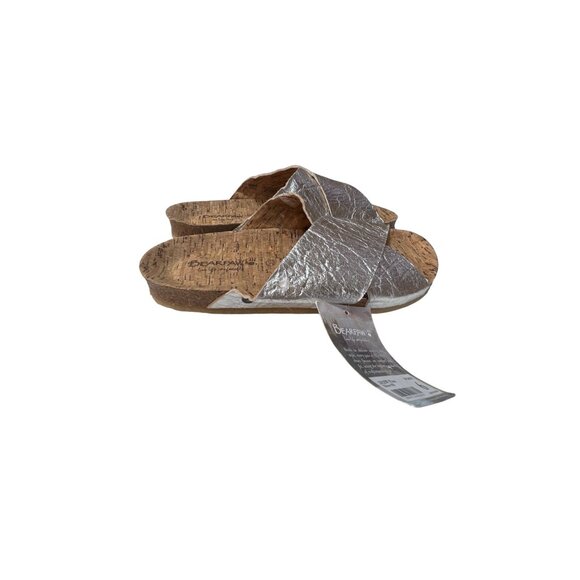 Bearpaw‎ Womens Silver Cork Slide Sandals Size 6 NWT - Picture 3 of 5